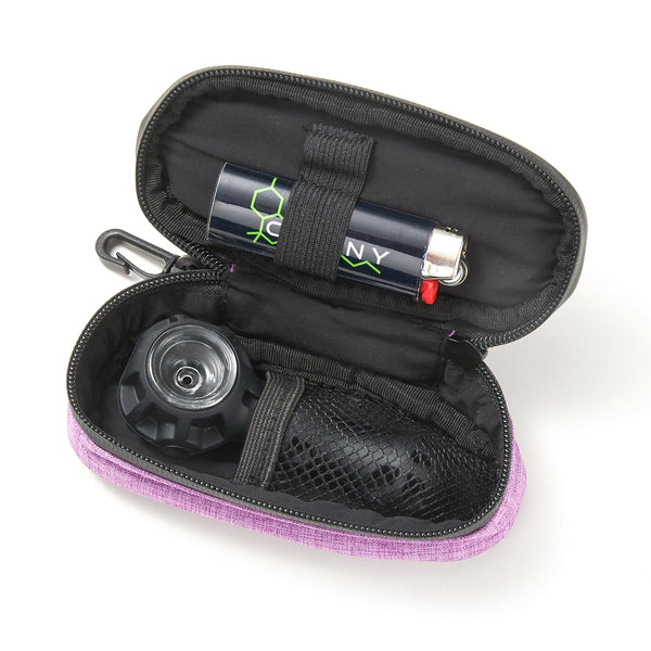 CANNY Stash Pipe Bag – Smell Proof Travel Bag – Odor Resistant Protective Case - Storage Container with Activated Carbon - Padded for Glass Pieces